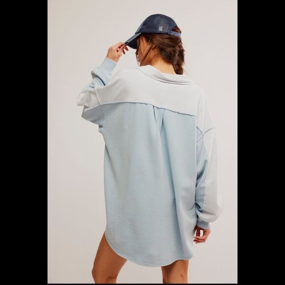 FREE PEOPLE Madeleine Sweatshirt / Winter Sky Combo - Picture 3 of 3